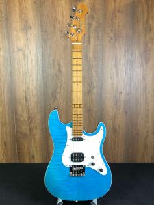 Flight Baritone Pathfinder Solidbody Electric Ukulele Ocean Blue