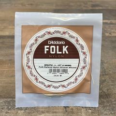 D'Addario BEB037W Folk Nylon Bronze Wound Baritone Low D String 037", .94mm
