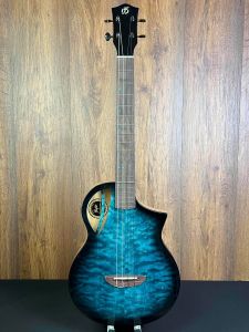Flight Aviator CE - Solid Quilted Maple/Mango Slimline Electro Baritone Ukulele w/Gigbag #8651