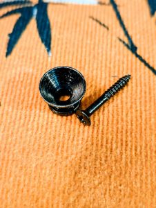 SUS Black Ukulele Strap Button - Produced in the UK (one supplied)