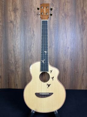 L.Luthier Aca EQ Solid European Spruce/Acacia Electro Acoustic Tenor Ukulele w/Gigbag #1