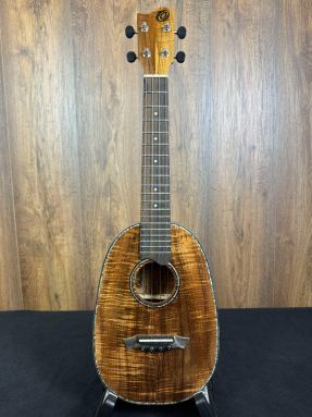 Ohana Custom USA DCP-KOA Hawaiian Koa Concert Pineapple Ukulele w/Hard Case 190312p