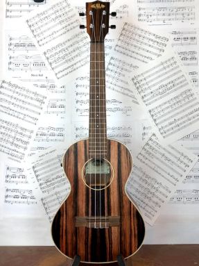 Kala KA-EBY-TE Striped Ebony Electro Acoustic Tenor Ukulele