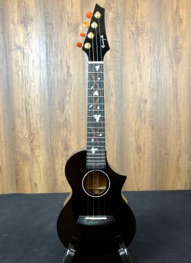 Enya EUC-M6 Black All Solid Mahogany Concert Ukulele w/Deluxe Gigbag