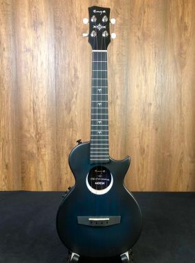 Enya EUT-MOON/BU/EQ Solid Mahogany Tenor Ukulele w/Acousticplus BLUE - Taimane Gardner