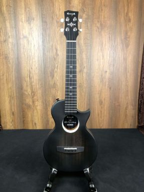 Enya EUT-MOON/BK Solid Mahogany Tenor Ukulele BLACK - Taimane Gardner