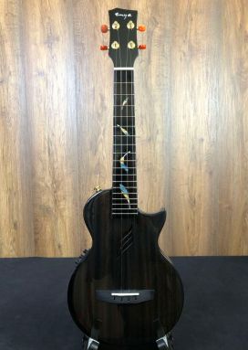 Enya EUT Feather Black Tenor Electro Ukulele Solid Mahogany with gigbag