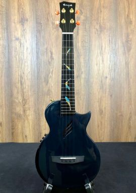 Enya EUT Feather Blue - Electro Acoustic Solid Mahogany Ukulele w/Gigbag