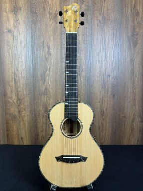 Ohana USA DT-PMT Solid Port Orford Cedar & Oregon Myrtle B+Sides Tenor Ukulele w/Hard Case #190314p