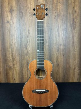 OHANA CUSTOM USA - DT-RCW Solid Californian Redwood and Claro Walnut Tenor Ukulele #190313p