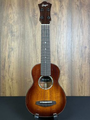 AnueNue Singer RS1M-TS Tobacco Sunburst Solid Mahogany Soprano Ukulele w/Case