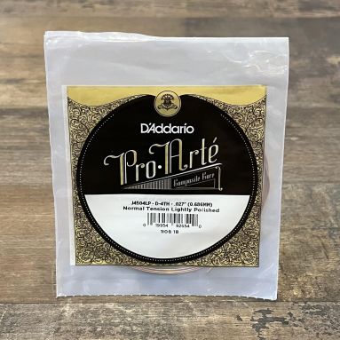 D'Addario J4504LP Lightly Polished Single Wound Low G Ukulele String 