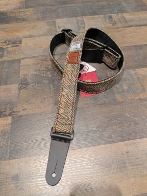 Harris Tweed Light Brown Herringbone Luxury Ukulele Strap