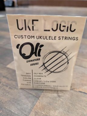 UKE LOGIC OLI-904 'Oli Collaboration Low D DGBE Baritone Clear Fluorocarbon Ukulele Strings