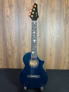 Enya EUT-M6 BU All Solid Mahogany Blue Tenor Ukulele w/Bag