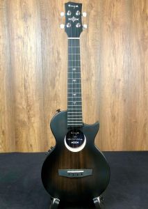 Enya EUT-MOON/BK/EQ Solid Mahogany Tenor Ukulele w/Acousticplus BLACK - Taimane Gardner