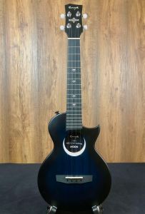 Enya EUT-MOON/BU Solid Mahogany Tenor Ukulele BLUE - Taimane Gardner