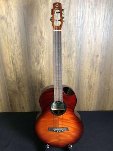 Flight Navigator All Solid Flamed Maple/Rosewood Electro Acoustic Baritone Ukulele #1